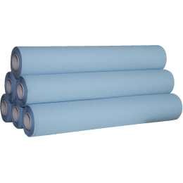 Draps d'examen épais ouate plastifiée gaufrée M’ROLL (6 rouleaux)