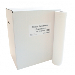 Draps d'examen ouate gaufrée One Ply (12 rouleaux)